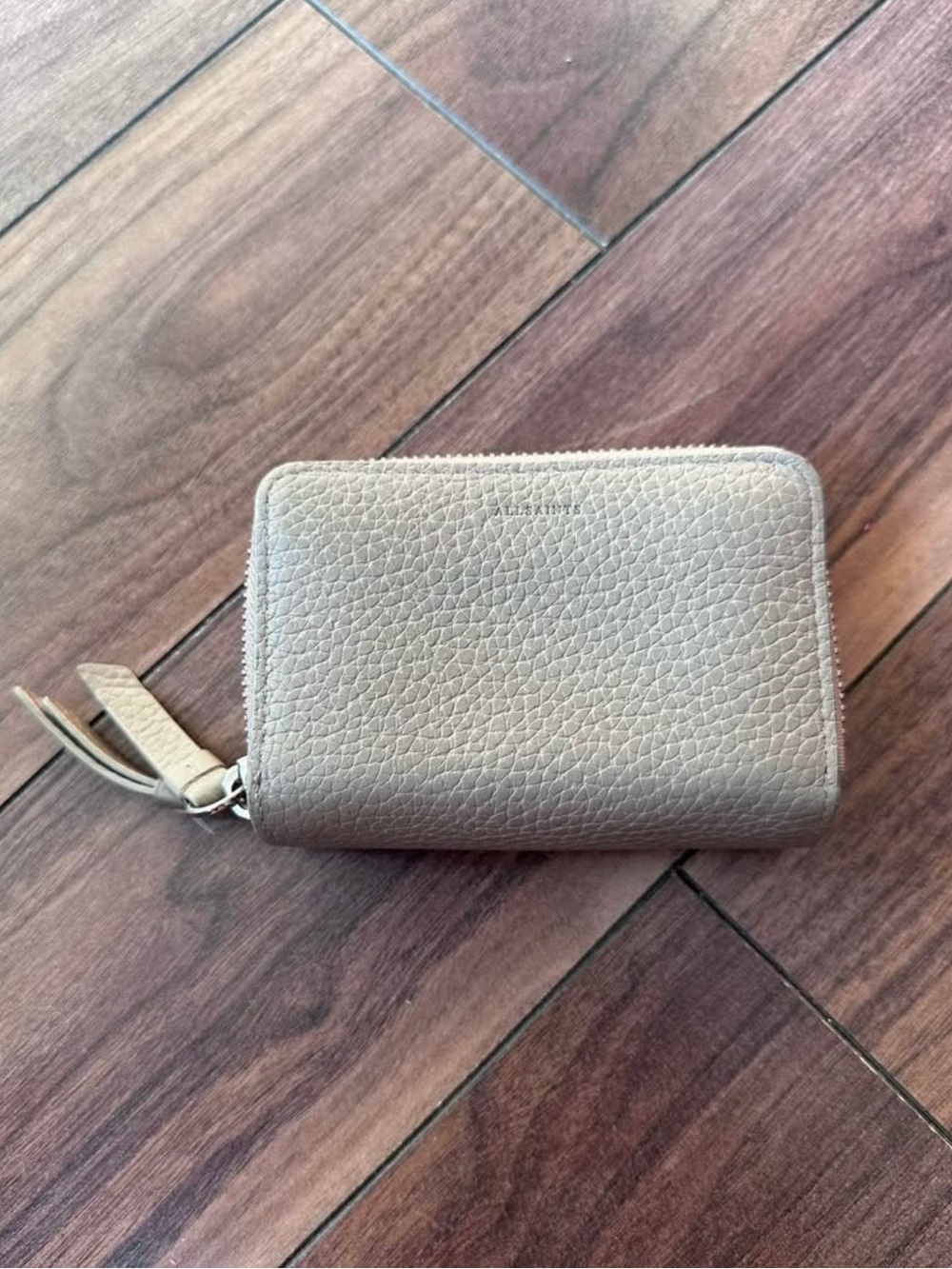 All Saints Taupe Wallet